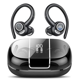 lot 86423 image: Csasan Headphones Wireless Earbuds Sport, Bluetooth 5.3 Over Ear Buds Stereo Deep Bass Headset with Earhooks, 48H Wireless Earphones with HD Mic, IP7 Waterproof Earbud for SportsRunningWorkout