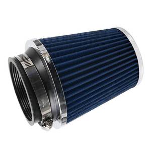 lot 86426 image: Clamp-On Cold Air Intake Filter, High Performance, Washable Filter, Replacement Air Filter, Flange Diameter 3inch76mm Blue