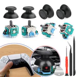 lot 86428 image: PS5 Analog Stick Replacement for Sony Playstation 5 PS5 Joysticks Replacement 3D PS5 Controller Joystick Replacement Sensor Module for PS5 Joystick Thumbstick Controller Accessory Part with Kit(4Pack)