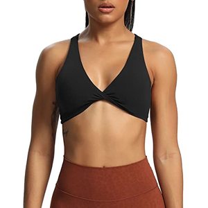 lot 86434 image: Aoxjox Womens Workout Sports Bras Fitness Backless Padded Satara Low Impact Bra Yoga Crop Tank Top (Black, Medium)