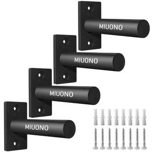 lot 86452 image: MIUONO Weight Plate Holder, Wall Mounted Weight Rack Storage for 2 Olympic Weight Plate, 4 Pack Home Gym Organizer (Upgraded Larger Screws)