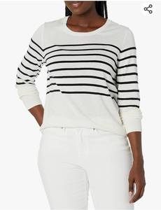 lot 83409 image: Amazon Essentials Womens Long-Sleeve Lightweight Crewneck Sweater Large