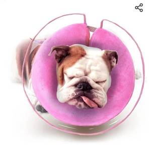 lot 83410 image: Zeaxuie Soft Inflatable Dog Cone Collar for Dogs After Surgery with Enhanced Anti-Licking for Unrestricted in Daily Life, Pack of One (Pink, Size 7XL)