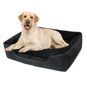 lot 83413 image: DTXDTech Dog Bed for Large Dogs,35.4 x 27.6,Machine Washable Dog Beds for Medium Dogs,Non-Slip Bottom Multi-Color Pet Bed,Fluffy Rectangle Dog Sleeping Mat Indoor for Dogs,Cats,Large,Black