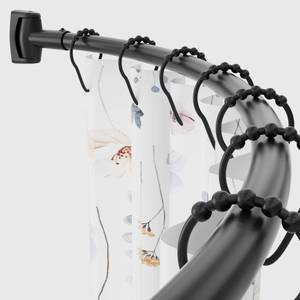 lot 83423 image: Chrsouly Curved Shower Curtain Rod, 42-74 inches Adjustable Curved Shower Rod, RustProof Curved Shower Rods for Bathroom, Bathtub, Premium Stainless Steel, Need to Drill, Black