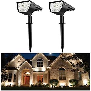 lot 83490 image: Jior Solar Outdoor Lights,32 LEDs Landscape Spotlights IP65 Waterproof Solar Powered Outdoor Lights,2-in-1 Adjustable Solar Wall Lights for Garden Yard Driveway Walkway Pool Patio (Cold White-2 Pack)