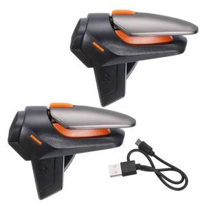 lot 83500 image: MECCANIXITY Gaming Trigger Mobile Game Controller 1 Pair Fire Key Burst Shooter Black for 4.7-6.5 Inch Cell Phone with 20cm USB Cable