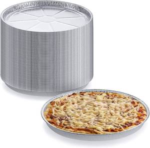 lot 83539 image: DCS Deals Pack of 12 Disposable Round Foil Pizza Pans � Durable Pizza Tray for Cookies, Cake, Focaccia and More � Size 12-14 x 38