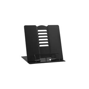 lot 83545 image: MSDADA Small Desk Book Stand Metal Reading Rest Book Holder Adjustable Cookbook Documents Holder Portable Sturdy Bookstands for Recipes Textbooks Tablet Music Books(Black)