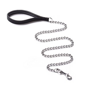 lot 83547 image: CtopoGo Heavy Duty Dog Leash,Metal Dog Leash Dog Chain with Padded Handle for Large & Medium Size Dogs (6 ft. x 3.0 mm (25-120 lbs.))