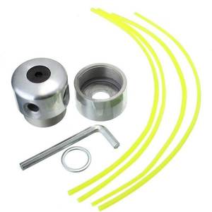 lot 83568 image: Aluminum Alloy Grass Trimmer Head, Trimmer Head Spool Set with 4 Lines, Mounting Washer and Wrench, for Lawn Mower Accessories