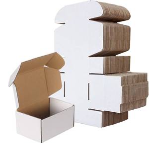 lot 83574 image: RLAVBL 6x4x3 Shipping Boxes Set of 50, White Small Corrugated Cardboard Box, Mailer Box