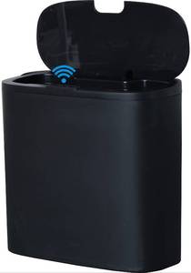 lot 83584 image: Sooyee 13.3 litres Bathroom Trash Can with lid,3.5 Gallon Automatic Trash Can,Touchless Trash Can for Kitchen,Office,Bedroom,Bathroom,Living Room,Black(Not Included Batteries)