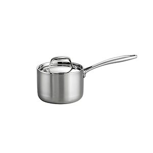 lot 83598 image: Tramontina Covered Sauce Pan Stainless Steel Tri-Ply Clad 1.5-Quart, 80116021DS