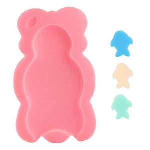 lot 83601 image: KECUCO Baby Bath Cushion Infant Bath Sponge Bath Mat, Baby Bath Pad Bath Sponge for Toddler Infant Newborn (Pink-Style4)