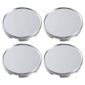 lot 84256 image: ACROPIX 48mm Base Outer Diameter 6 Clips 53mm Overall Outer Diameter Wheel Rim Hub Center Caps Cover Silver Tone - Pack of 4