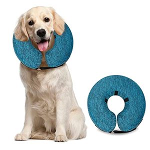 lot 84260 image: MIDOG Dog Cone Collar, Inflatable Dog Neck Donut Collar Alternative After Surgery, Soft Protective Recovery Cone for Small Medium Large Dogs and Cats Puppies - Alternative E Collar (Blue, L)
