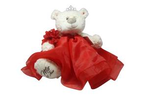 lot 84268 image: 20 Quince Anos Quinceanera Last Doll Teddy Bear with Dress (Centerpiece) Red B16831-14