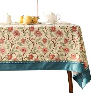 lot 84269 image: patdrea Designer Beige Tablecloth for Round Tables,Luxury Velvet Wrinkle Free Floral Pattern Tablecloths,Decorative Table Cover Cloth for Kitchen Dining Room,Diameter 67