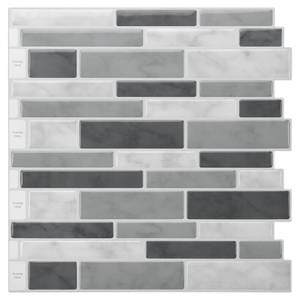 lot 84295 image: LONGKING Peel & Stick Backsplash Tile for Kitchen, Gray Stick on Tile (10 Sheets)