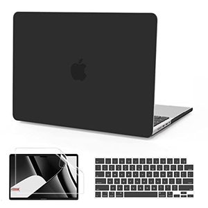 lot 84300 image: B BELK Compatible with MacBook Pro 14 inch Case 2024 2023 2022 2021 M3 A2918 A2992 M2 M1 A2779 A2442, Plastic Hard Shell Case Keyboard CoverScreen Protector for MacBook Pro 14 with Touch ID, Black