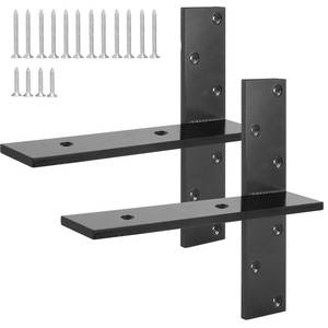 lot 85010 image: TPSHKE 2 Pack Free Hanging T Shelf Bracket, 14Lx2-12W Granite Countertop Support Bracket, 38Thick Solid Heavy Duty Steel Knee Wall Hidden Brackets, Floating Wall Mounted Computer Desk DIY Project