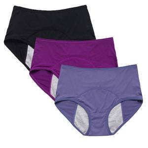 lot 85032 image: YOYI FASHION Women Mesh Holes Breathable Leakproof Period Panties Mulit Pack US Size XXS-4XL11 (US, Alpha, X-Large, Regular, Regular, Black, Blue, Purple)