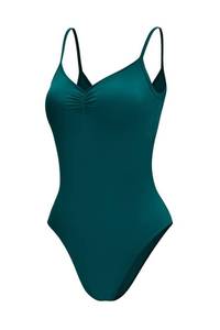 lot 85206 image: Dance Elite Camisole Leotard For Women - Lana - Womens Dance Leotard With High Leg And V-Neck (Green, Adult XS)