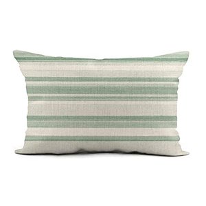 lot 85207 image: HODKHNO Throw Pillow Cover 12x20 Inch Green Pattern Sage Watercolor Stripes Mint White Modern Home Decor Pillowcase Lumbar Pillow Case Cushion Cover for Sofa Couch Bed