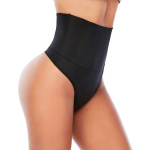 lot 85213 image: Womens Thong Shapewear Mid to High Waisted WN0017(Black#no steel bone,Large)