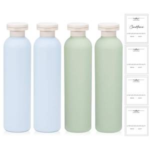 lot 85231 image: UMETASS 8.8 oz Plastic Travel Shampoo Bottles, Refillable Flip Cap Squeeze Bottles for Toiletries, Large Leakage-proof Travel Shampoo and Conditioner Bottles (Blue and Green)