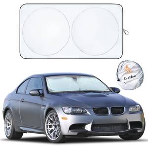 lot 85233 image: EcoNour Car Windshield Sun Shade  Reflector Sunshade Offers Ultimate Protection for Car Interior  Cool Reflective Sun Blocker Fits Small Sedans, Mini SUVs, & Hatchbacks  Medium (64x32 inches)