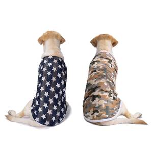 lot 85282 image: Miaododo 2 Pack Dog Shirts for Medium Large Dogs,Camouflage Quick Dry Dog T-Shirts,Breathable Strechy Dog Tank Top Sleeveless Vest Dog Tee Shirt Dog Clothes Apparel (Navy StarKhaki Camo, 32)