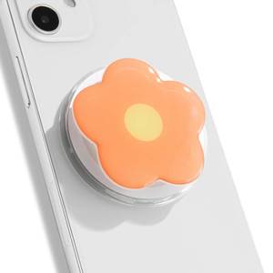 lot 85291 image: OnTheGrip Compatible with Magsafe Magnetic Authentic Cute Solid Color Daisy Flower Design Collapsible Mobile Phone Grip Stand Holder for Smartphone Tablet Cell Phone Accessory (Magsafe Type, Coral)