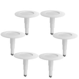 lot 85307 image: Jolux 56 Non-Dimmable LED Adjustable Retrofit Downlight,E26 Medium Screw Base,12W75W, 5000K (Daylight),920 Lumens,Damp Rated Recessed Lighting,Simple Installation Can Lights,ETL, 6-Pack,Bevel Trim