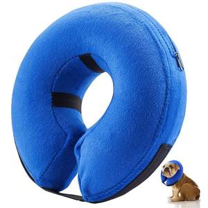 lot 85314 image: E-KOMG Dog Cone After Surgery, Protective Inflatable Collar, Blow Up Dog Collar, Pet Recovery Collar for Dogs and Cats Soft (X-Large(18 and up), Blue)