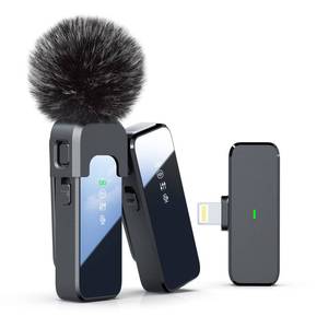 lot 86458 image: Rythflo Wireless Lavalier Microphone for iPhone with Noise Cancellation, 100ft Transmission, 18H Battery Life, Wireless Lapel Microphone for Video Recording