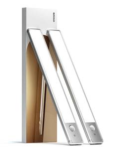 lot 86461 image: EZVALO Under Cabinet Lighting,52-LED Motion Sensor Light Indoor,USB Rechargeable Wireless Closet Lights,3500K Dimmer Battery Powered Operated Night Lights for Bedroom,Wardrobe,Stairs (2 Pack)
