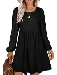 lot 86467 image: WEESO Black Long Sleeve Dress Women Casual Dresses for Women 2023 Trendy Medium