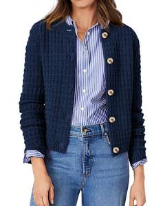 lot 86488 image: PRETTYGARDEN Womens Knit Cardigan Sweaters Casual Long Sleeve Open Front Button Down Trendy Jackets Outerwear (Dark Blue,X-Large)