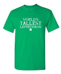lot 86494 image: Worlds Tallest Leprechaun Funny Irish St Patricks Day T-Shirt 2XL Irish