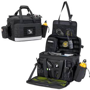 lot 86510 image: Golkcurx Patrol Bag Law Enforcement, Police Gear Bag, Car Organizer for Vehicle Passenger Seat with MOLLE System and Cup Holders