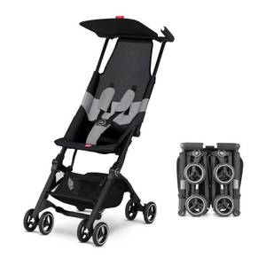 lot 20726 image: gb Pockit Air All Terrain Ultra Compact Lightweight Travel Stroller with Breathable Fabric in Velvet Black