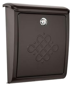 lot 20732 image: Architectural Mailboxes Bordeaux Galvanized Steel, Locking, Wall Mount Mailbox, 2697RZ-10, Rubbed Bronze, Medium Capacity