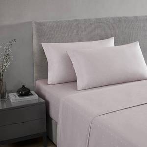 lot 20740 image: Vera Wang - Queen Sheet Set, Luxury Sateen Cotton Bedding, 800 Thread Count, Soft & Smooth Home Decor (Eyelet Pink, Queen)