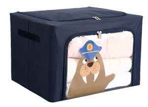 lot 20742 image: OEIPSMK Large Capacity Clothes Storage Bag Organizer,Foldable Blanket Storage Bags for Comforters, Blankets,Quilt,Bedding(2-Pack) (Grey,22L)