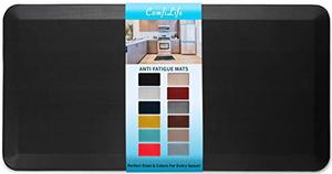 lot 20762 image: ComfiLife Anti Fatigue Floor Mat � 34 Inch Thick Perfect Kitchen Mat, Standing Desk Mat � Comfort at Home, Office, Garage � Durable � Stain Resistant � Non-Slip Bottom (20 x 39, Black)