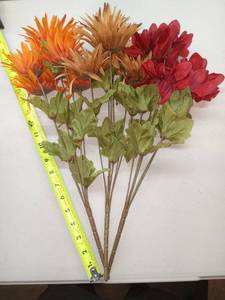 lot 20780 image: Faux Fall Floral (17 tall) Set of 3