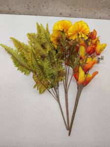 lot 20781 image: Faux Fall Floral (17 tall) Set of 3