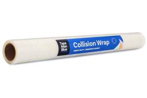 lot 20766 image: TapeManBlue Crash Wrap, Clear Collision Wrap for Car Windows & Damaged Vehicles, Self-Adhesive Broken Window Cover Film